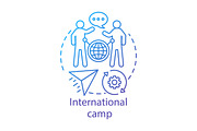 International camp concept icon