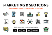 Marketing & SEO Line Icons
