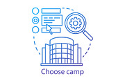Choose camp concept icon