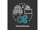 General election chalk concept icon