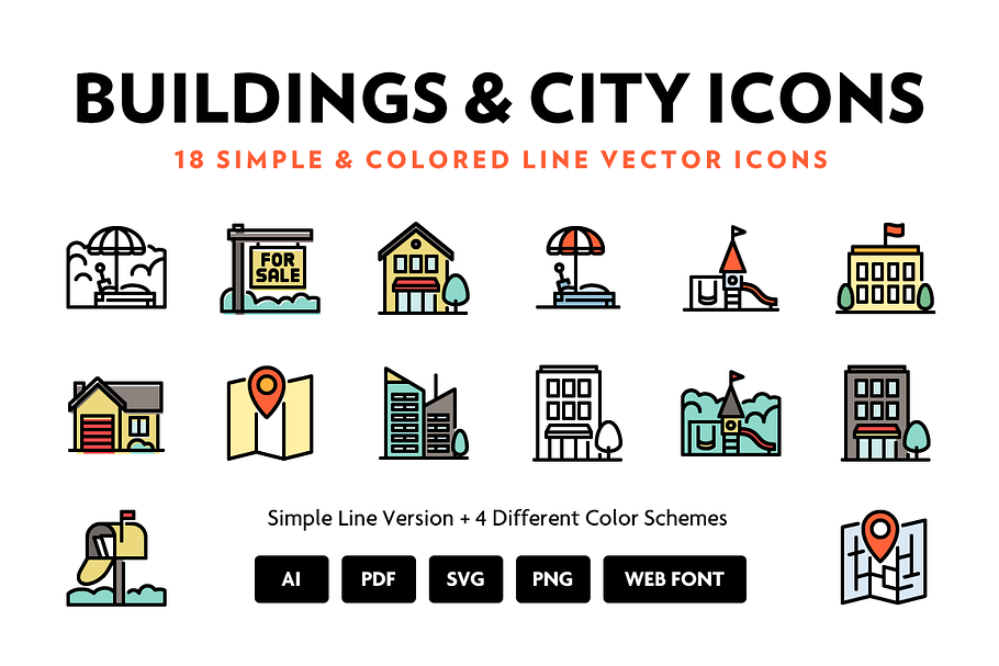 City Line Icons