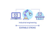 Industrial engineering concept icon