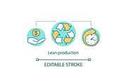 Lean production concept icon