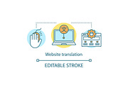 Translation services concept icon