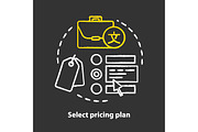 Select pricing plan chalk icon