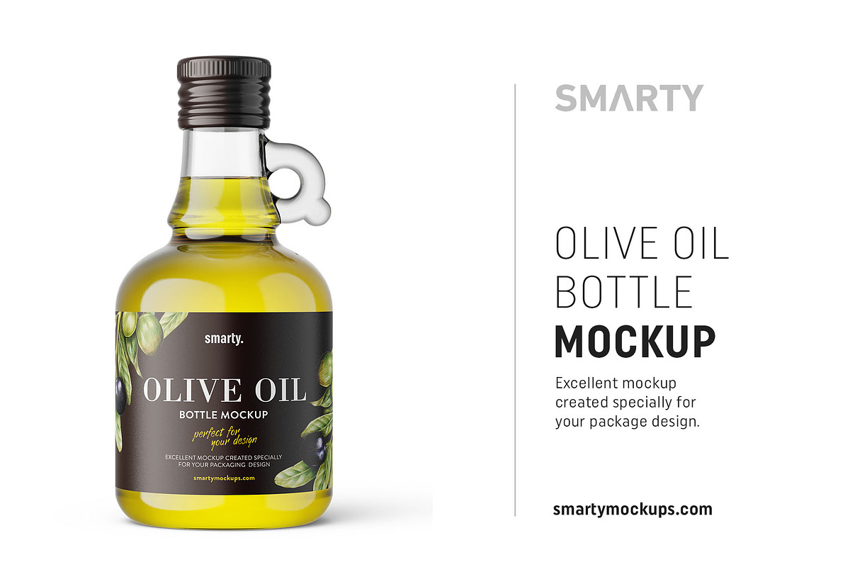 Olive oil bottle mockup in Product Mockups - product preview 8