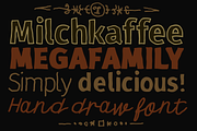 Milchkaffee Megafamily Font