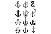 Ship anchors set