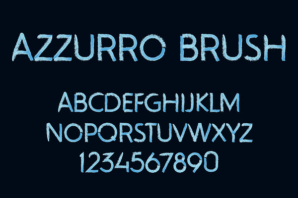 Azzurro SVG font