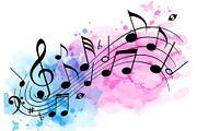 Watercolor Music Background