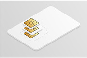 Plastic SIM card mockup.