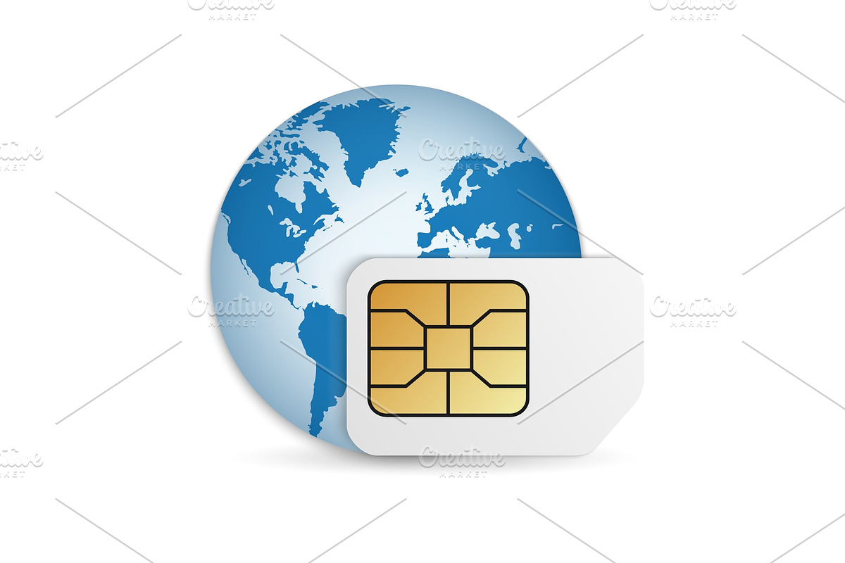 Realistic global phone card in Illustrations - product preview 8