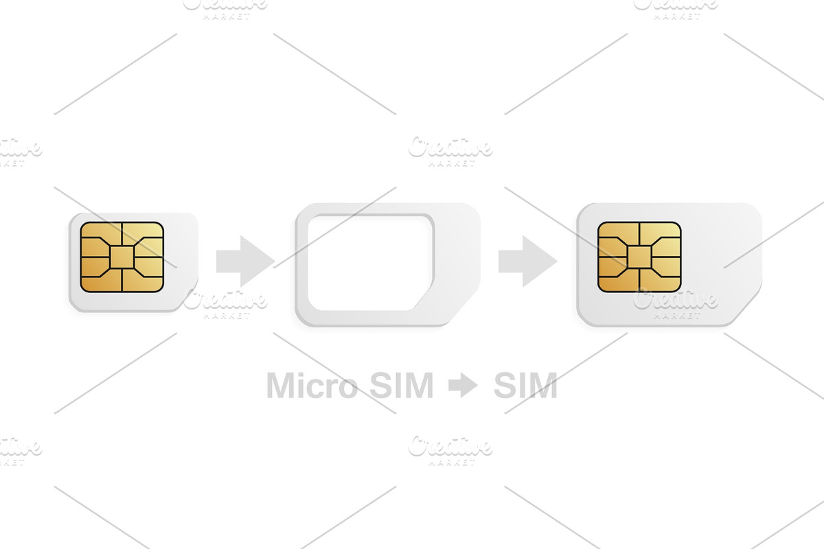 Micro to Standard SIM card adapter in Objects - product preview 8