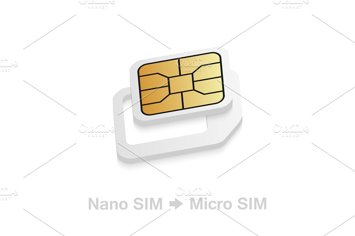 Nano to Micro SIM card adapter in Objects - product preview 8