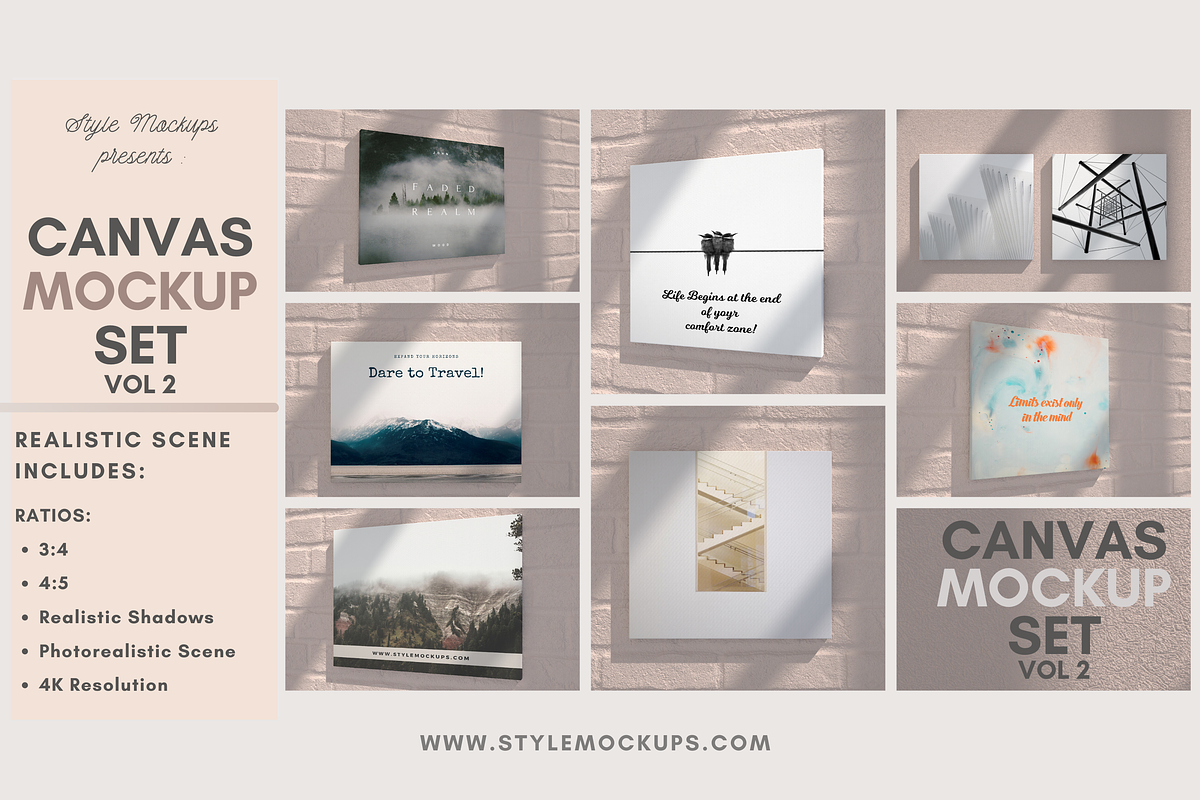 Canvas Mockups Set Vol 2 in Print Mockups - product preview 8