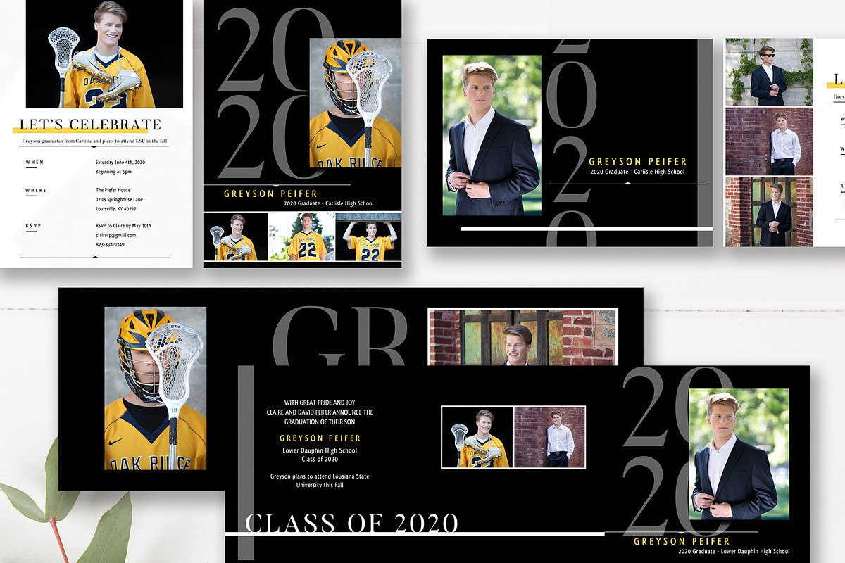 Grad Card Template Bundle in Postcard Templates - product preview 8