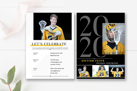 Grad Card Template Bundle in Postcard Templates - product preview 3