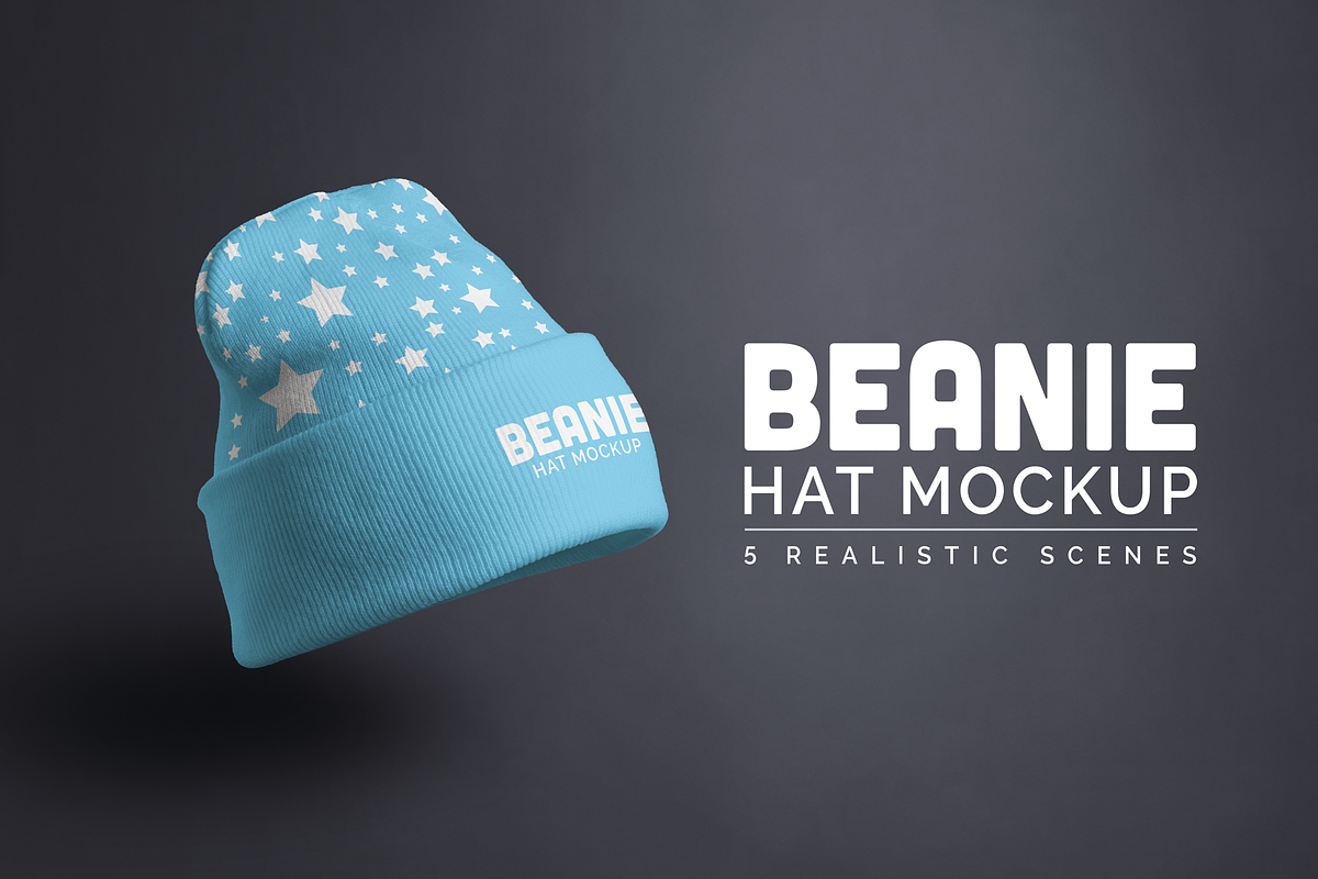 Beanie Hat Mock-up in Product Mockups - product preview 8