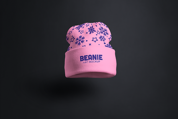 Beanie Hat Mock-up in Product Mockups - product preview 1