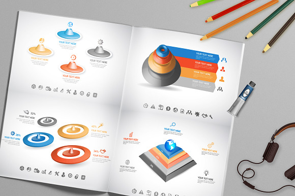 Premium Collection of Infographics in Presentation Templates - product preview 3