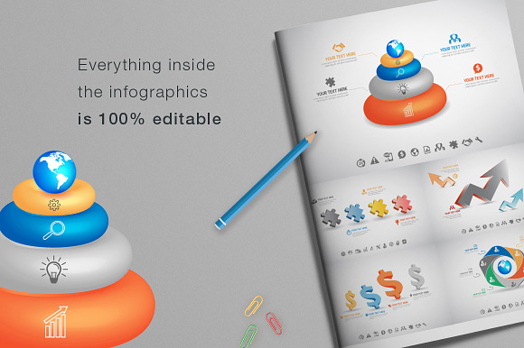 Premium Collection of Infographics in Presentation Templates - product preview 4