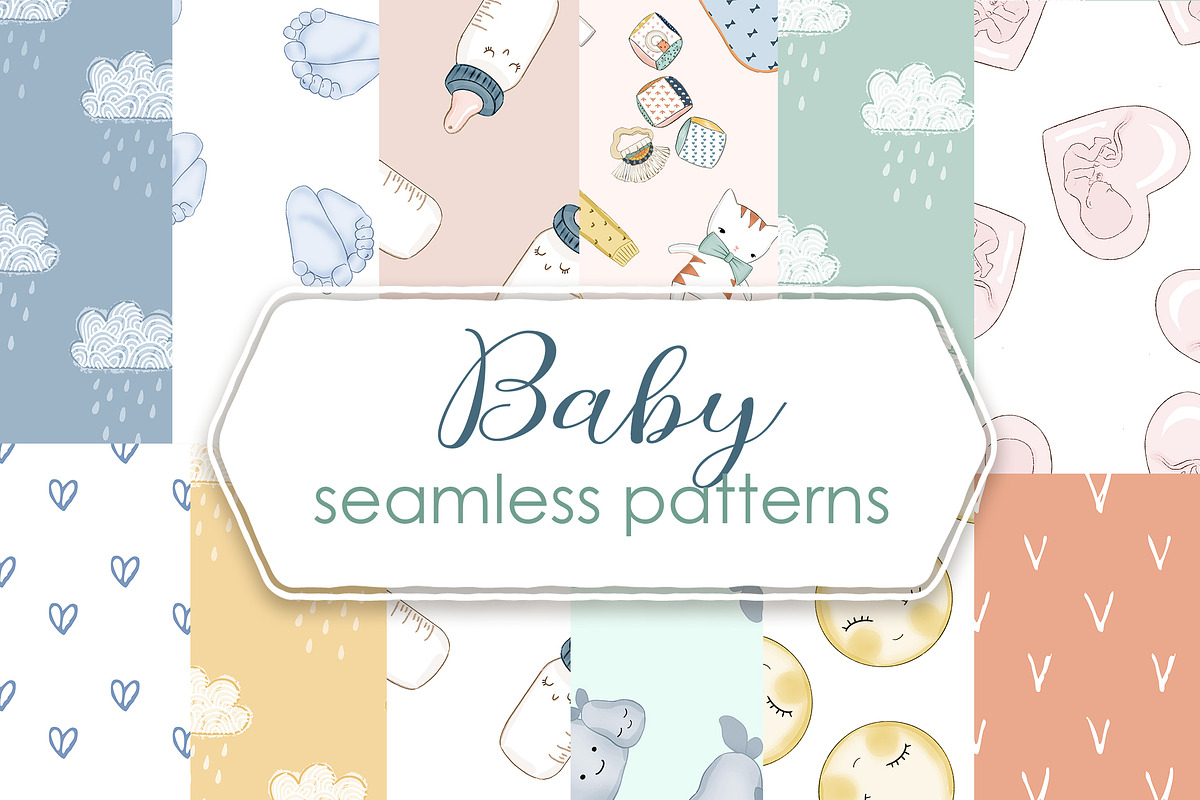 Baby boy seamless patterns in Patterns - product preview 8
