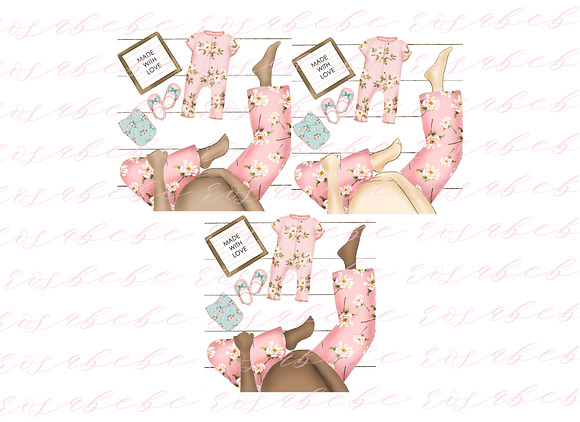 Baby girl clipart in Illustrations - product preview 2
