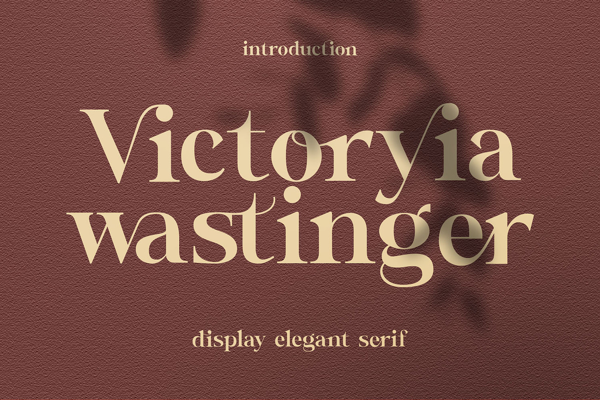 Victoryia Wastinger Elegant Display in Serif Fonts - product preview 8