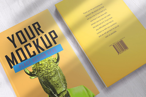 2 books cover close-up view mockup