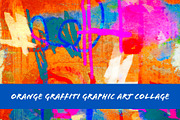 Orange Graffiti Crush Art Collage