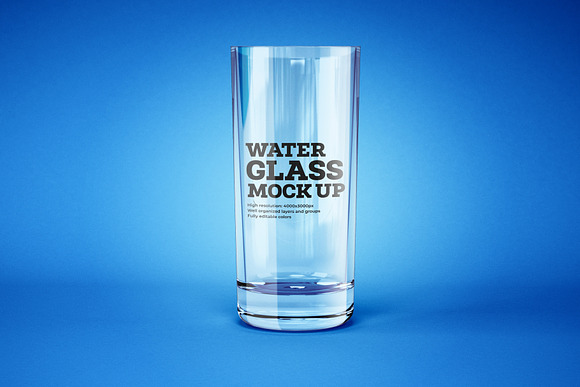 Water and Cocktail Glass Mockup Set in Product Mockups - product preview 1