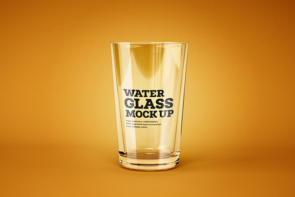 Water and Cocktail Glass Mockup Set in Product Mockups - product preview 3
