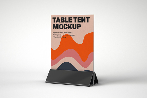 Table Tent and Sign Mockup Set in Print Mockups - product preview 2