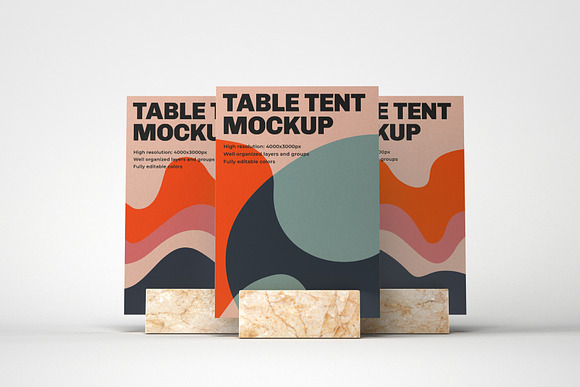 Table Tent and Sign Mockup Set in Print Mockups - product preview 3