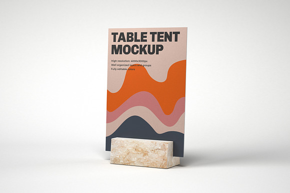 Table Tent and Sign Mockup Set in Print Mockups - product preview 4