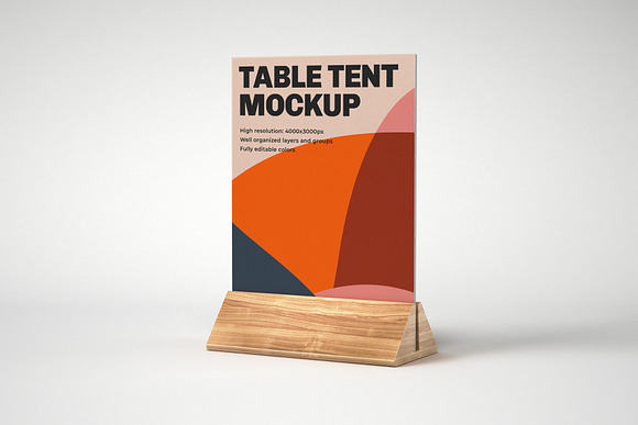 Table Tent and Sign Mockup Set in Print Mockups - product preview 6