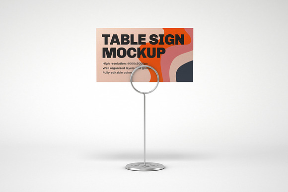 Table Tent and Sign Mockup Set in Print Mockups - product preview 7