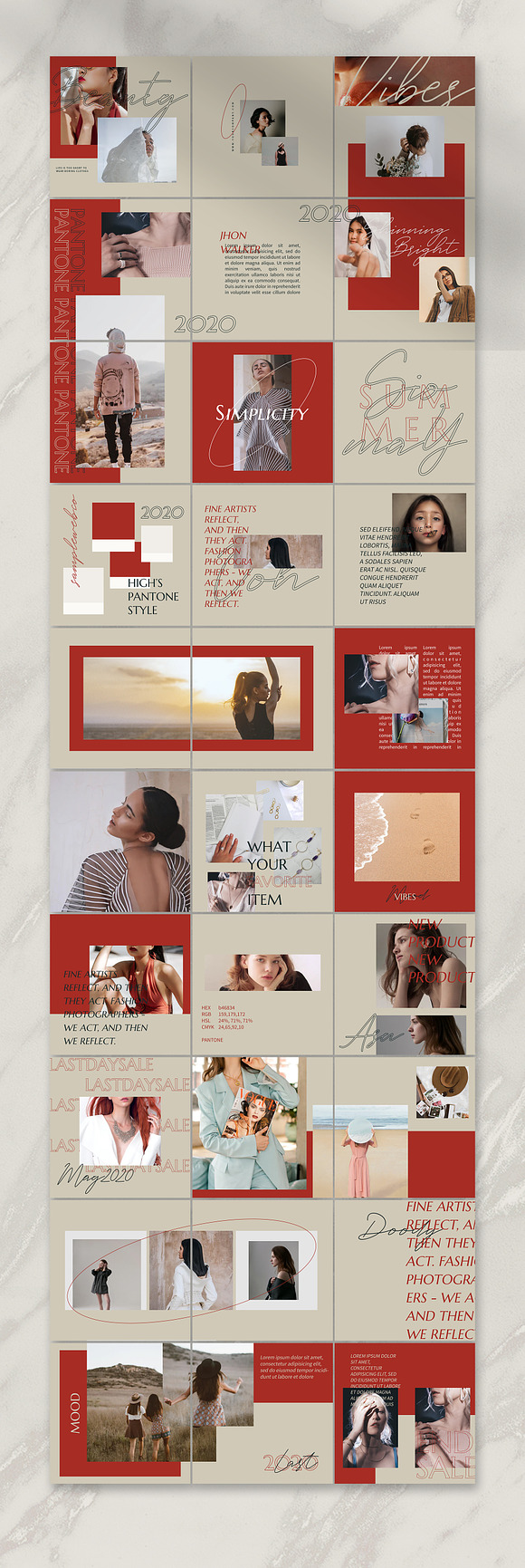 Redfolk Puzzle Instagram Feed in Instagram Templates - product preview 1