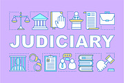 Judiciary word concepts banner