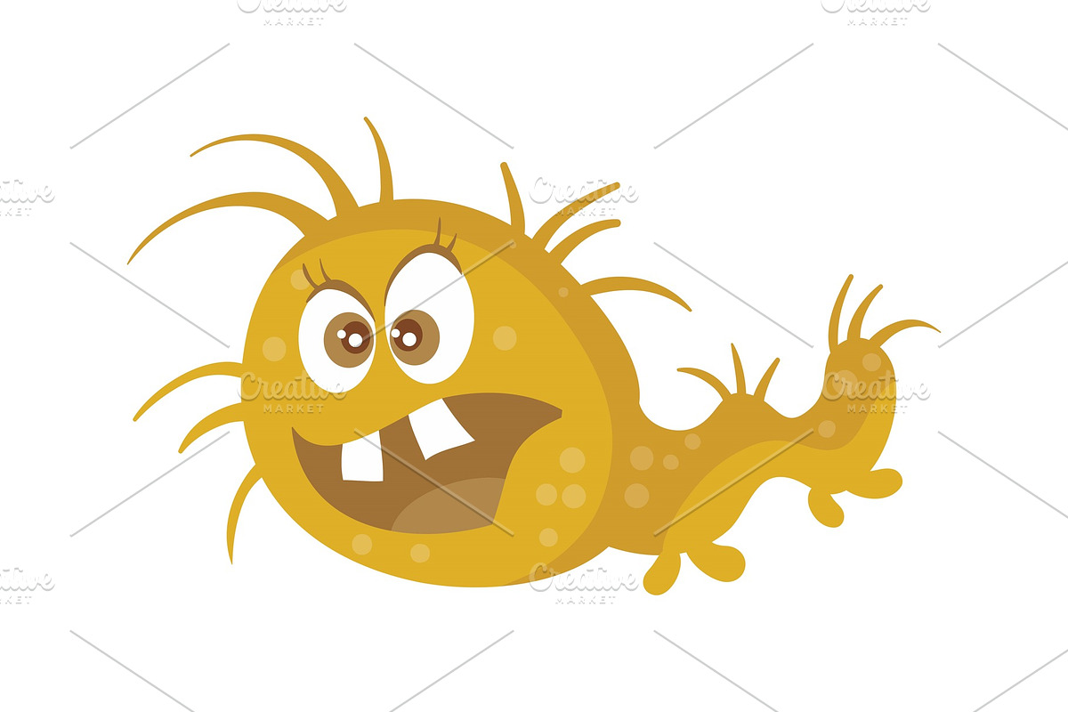 Brown Bacteria Cartoon Vector in Illustrations - product preview 8