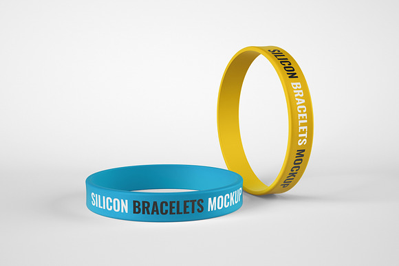 Silicone Rubber Bracelet Mockup in Branding Mockups - product preview 5