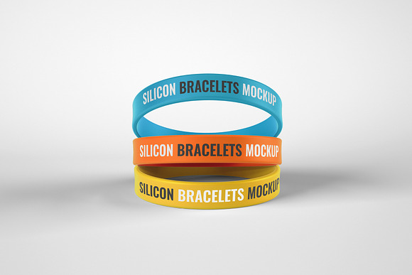 Silicone Rubber Bracelet Mockup in Branding Mockups - product preview 6