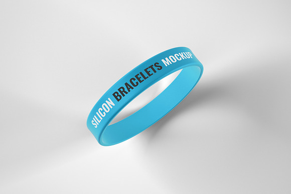 Silicone Rubber Bracelet Mockup in Branding Mockups - product preview 7