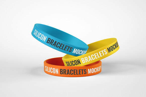 Silicone Rubber Bracelet Mockup in Branding Mockups - product preview 10