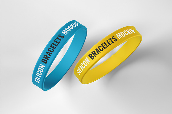 Silicone Rubber Bracelet Mockup in Branding Mockups - product preview 11