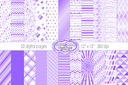 22 Cheerful Purple Patterned Papers