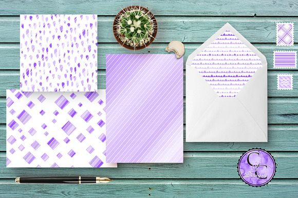 22 Cheerful Purple Patterned Papers in Patterns - product preview 5