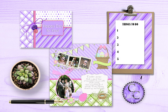 22 Cheerful Purple Patterned Papers in Patterns - product preview 6