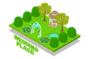 Wedding place concept banner