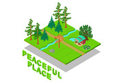 Peaceful place concept banner